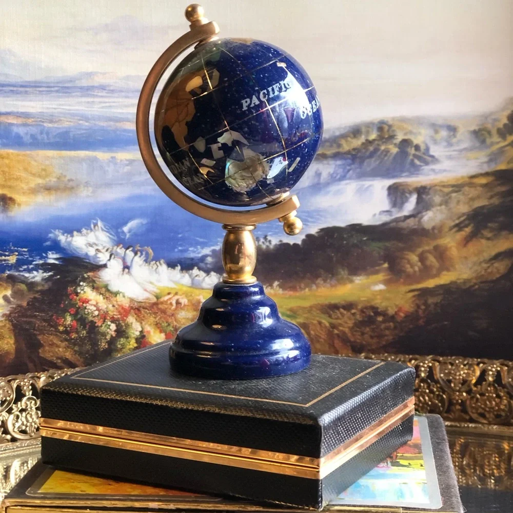 🌎ADORABLE Mini Blue Globe on Stand 🌎